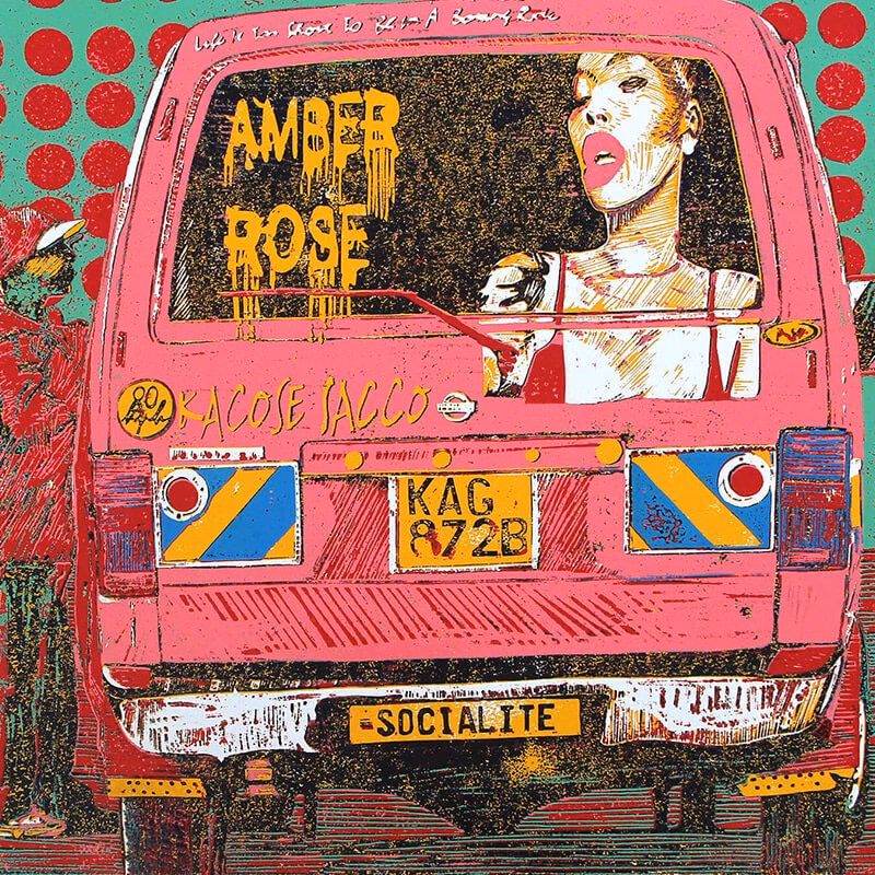 Amber Rose [Square Format] matatu art print by Dennis Muraguri