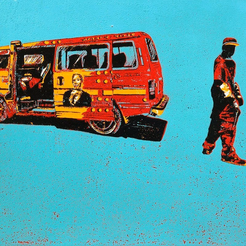 Amber Rose (Side View) matatu art print by Dennis Muraguri