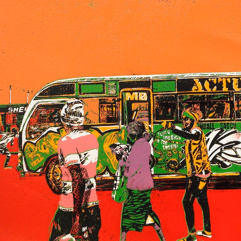 Boom Box matatu art print by Dennis Muraguri