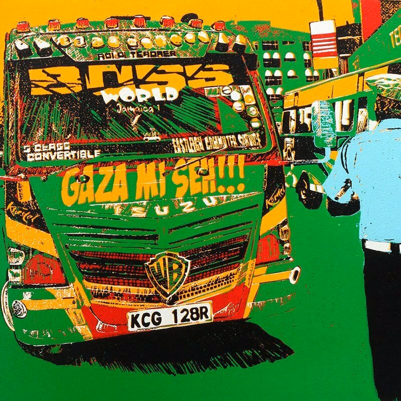 Boss matatu art print by Dennis Muraguri