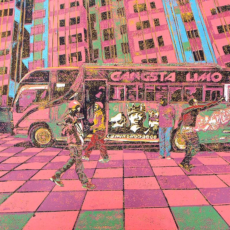 Gangsta Limo [Square Format] matatu art print by Dennis Muraguri