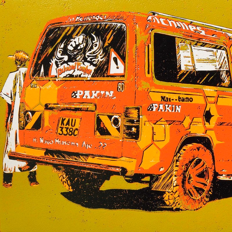 Jah Messenger matatu art print by Dennis Muraguri