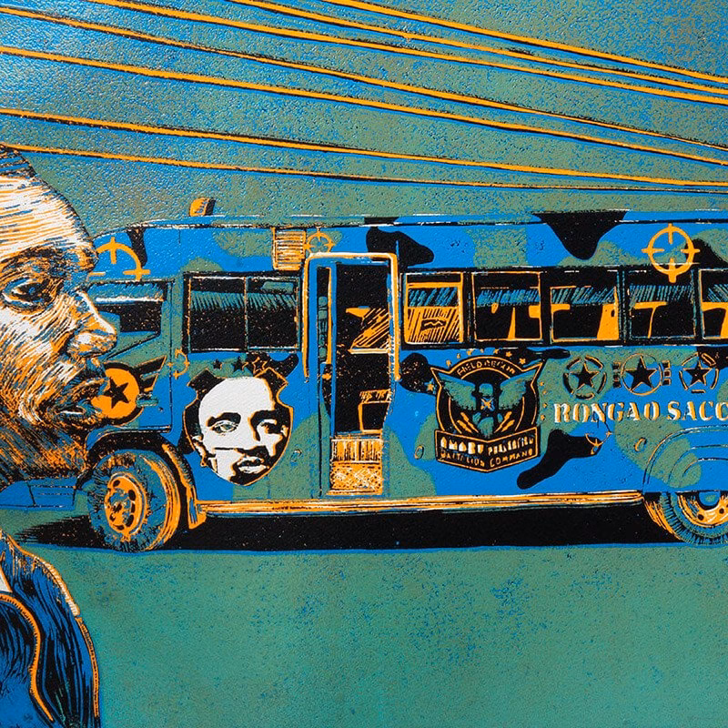 Kifaru II matatu art print by Dennis Muraguri
