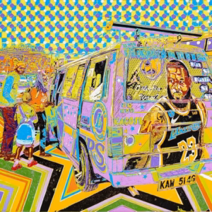 Lakers matatu art print by Dennis Muraguri