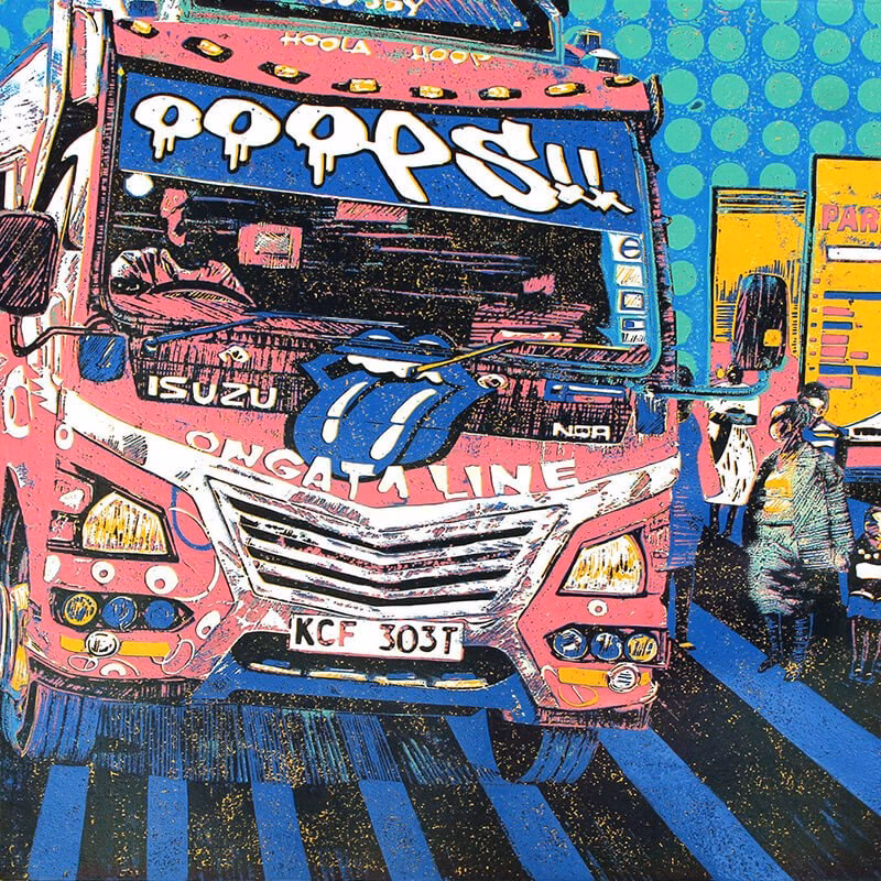 Ooops matatu art print by Dennis Muraguri