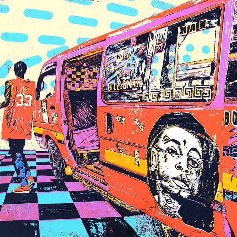 Rich Gang matatu art print by Dennis Muraguri