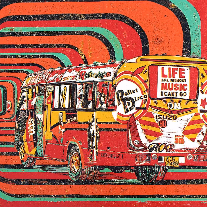 Steel Pulse matatu art print by Dennis Muraguri